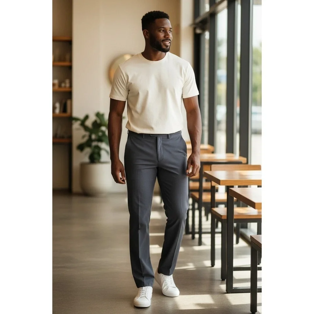 Lands End 2 Long‎ Traditional Fit  Mens 40x34 Pants Long Utility Work Dress